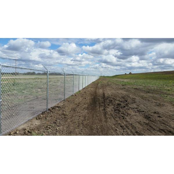 6ft 50ft Diamond Mesh Fence PVC Coated Gi Chain Link Mesh 9 Gauge