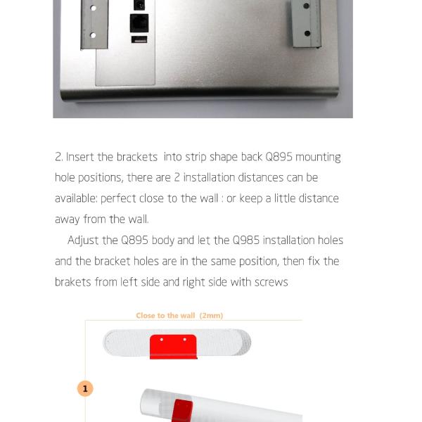 Wall Surface Mount 7 Inch No Buttons Android Touch Panel POE