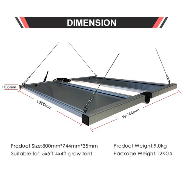 480w Dimmable Quantum Board UV IR 3x3 4x4 LED Grow Light with Timer