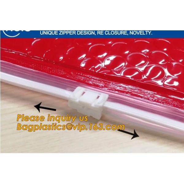 Cosmetic Pink Slider Padded Bag/Silver Zip lockkk Bag With Bubble,Padded Envelopes Cheap Aluminium Foil Zip lockkk Holographic