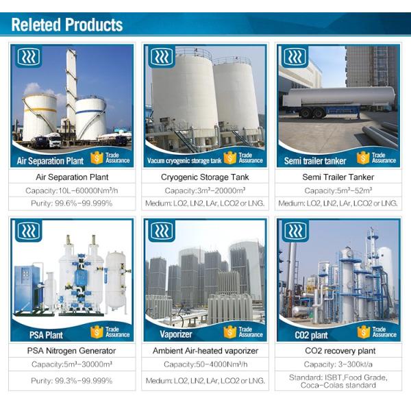 99.6% Industrial Oxygen Generating Machine Air Separation Argon Plant KDON-50/100