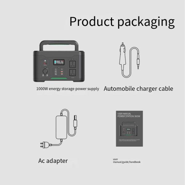 Outdoor Camping Portable Lithium Battery Pack 1000W Home Power Station