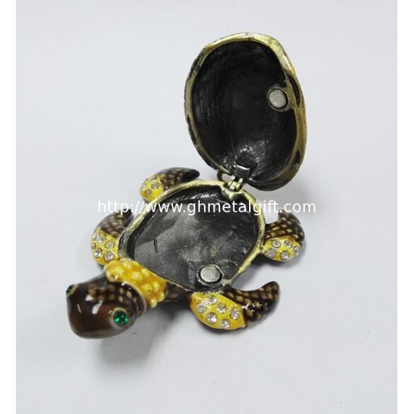 New coming style turtle shaped crystal trinket box turtle trinket box turtlejewelry box