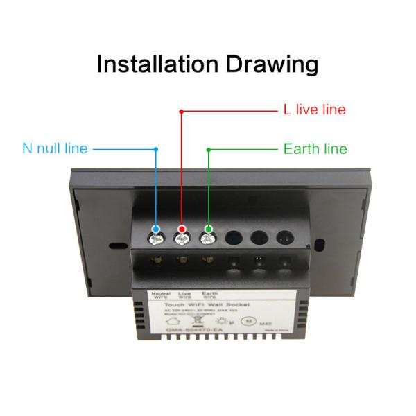 AU/US Standard Smart Wall Socket Outlet With Glass Panel Touch Power Point SAA Approval