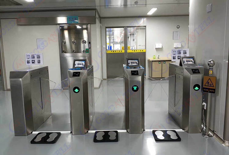 High End Construction Flap Turnstile Gate Brush Motor Security Alarm Door Entrance