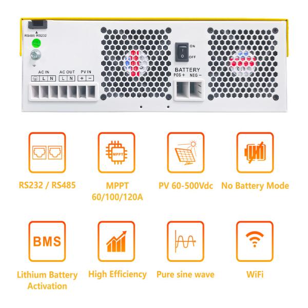 48V 3.5KW Solar Hybrid Inverter Off Grid Inverter 5.5KW 6.2KW MPPT Hybrid Inverter
