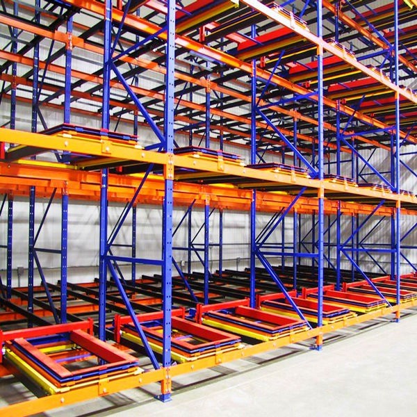 China Industrial Warehouse Steel Push Back Storage Rack System Customized wholesale