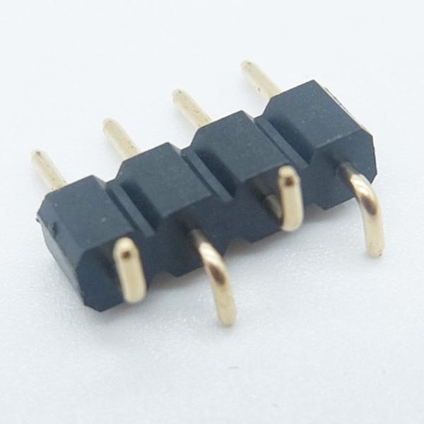 4p 2.54mm machined male pin header h=3.00mm round pin vertical surface mount board to board connector for led strip