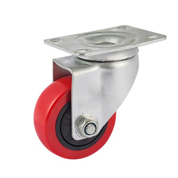 3inch to 5inch Industry Wheel Barrow Wheels Single Bearing Red Plastic Castor Wheel