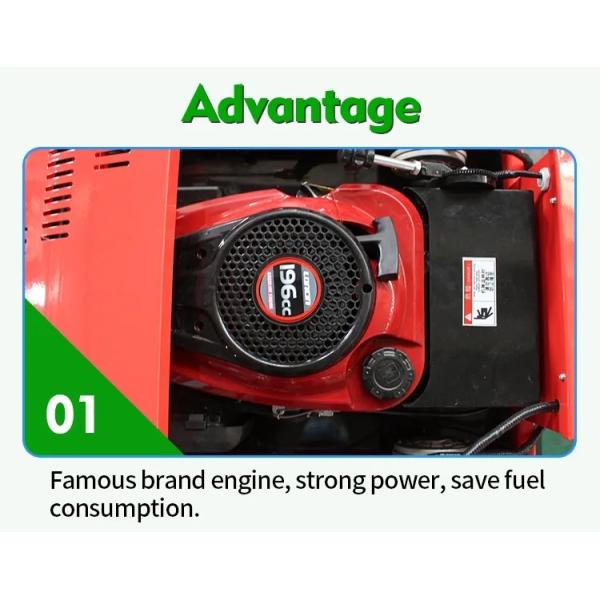 Rubber Crawler Auto Lawn Mower Robot Gasoline Self Propelled