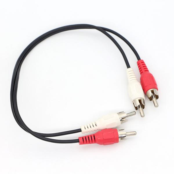 High End Audio Video TV Y Splitter 2 RCA Male to 2 RCA Male Audio Video Cable
