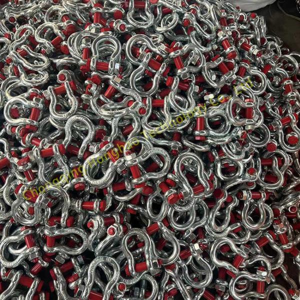 Electrolytic Treatment Finish Dee Shackles for Trailer Security and Marine Rigging