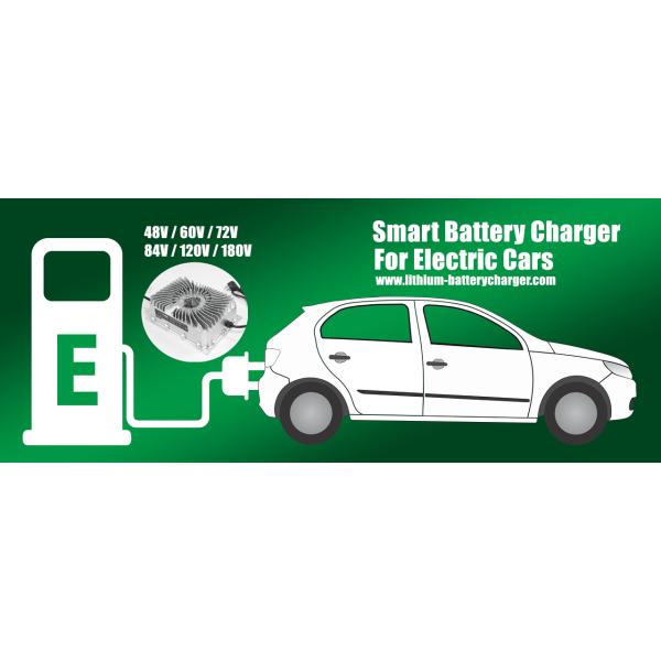 Intelligent 4 Steps 84V 10A Lithium Or Lead Acid Battery Charger 1200W Output Power