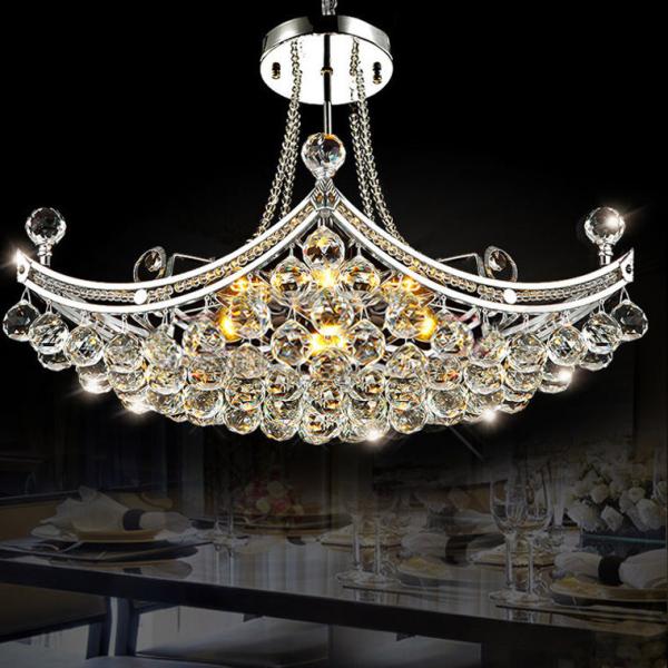 Gold Chorm Dining room Kitchen Glass Ball Chandelier Pendant Lights Fixtures (WH-MI-76)