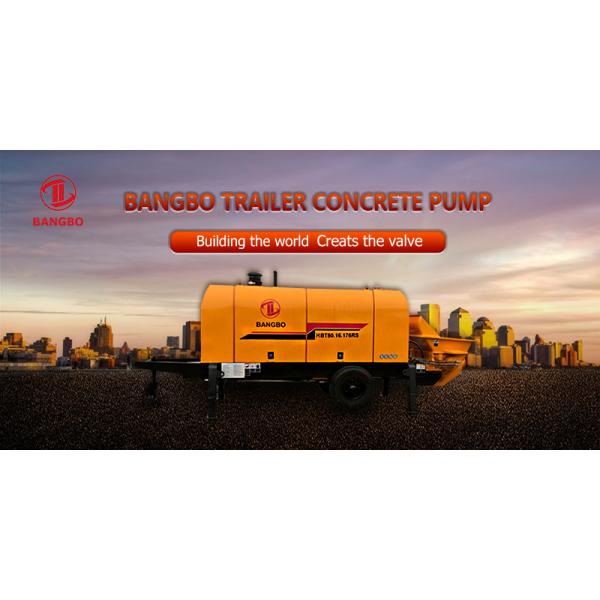 BANGBO 16MPa 80m3/h New Concrete Pump , Mini Cement Pump With Diesel Engine