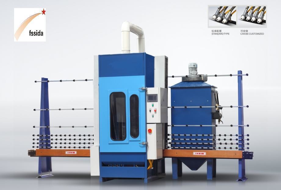 China Fully Automatic Flat Sandblasting Glass Marking Machine Vertical Structure wholesale