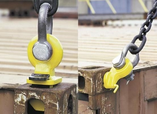 Top and Bottom Lifting Lug Heavy Duty ISO Shipping Container Lashing Equipment with 56T/Set Loading