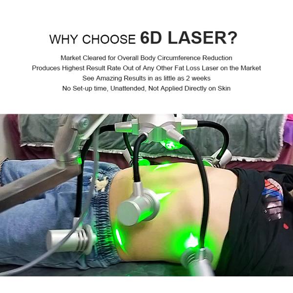Green Red Wavelength Laser Therapy Machine 6D Slim Lipo Machines
