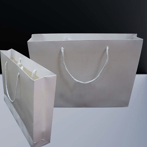 Custom Designed Green Kraft Paper Bags With Cotton Handle Tea Packaging Bag