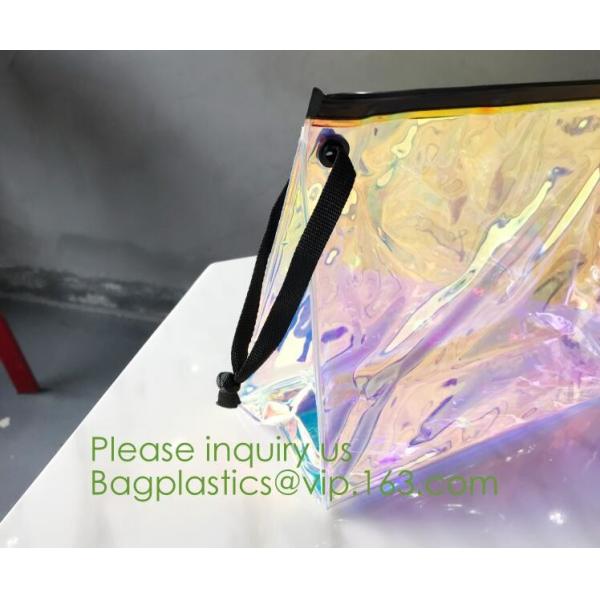 holographic pvc bags, holographic packs, holographic pouch bags, holographic metialized cosmetic make up, holographic PU