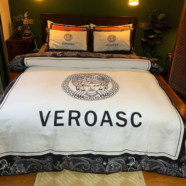 4 Pcs King Size Bedding Set 100% Polyester Luxury Designer Duvet Cover Yes Customized