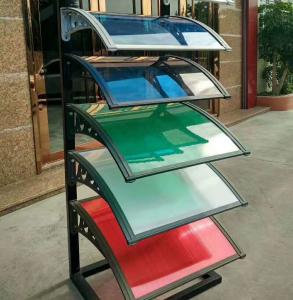 China Polycarbonate Awning Brackets Black / Grey / White Frame Color Of Canopy PC Sheet wholesale