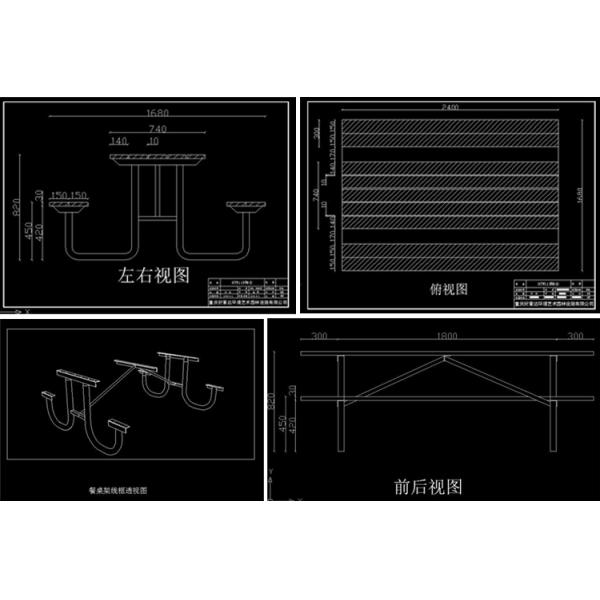 High End D1800*H780mm Round Picnic Table Set With Cushion