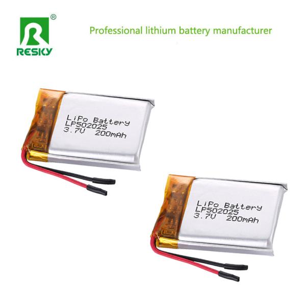 Rechargeable Lithium Ion Polymer Battery 502025 3.7V 200mAh Lipo Batteries For Earphone
