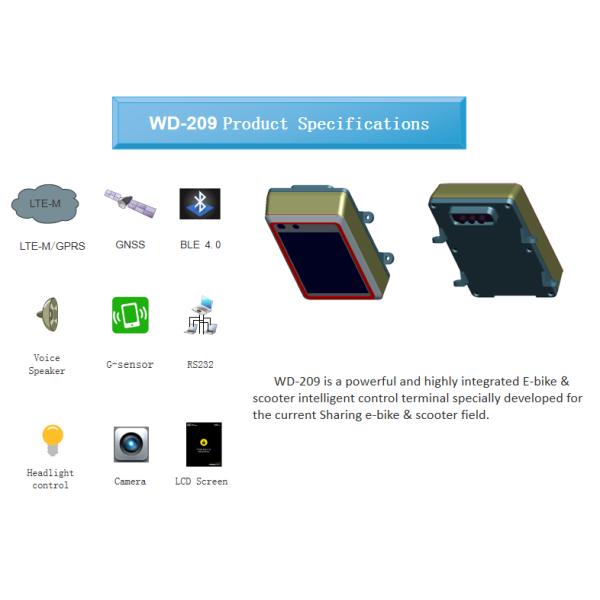 Intelligent 4G Controller WD-209 With ACC Detection For Shared E-bike And Scooter