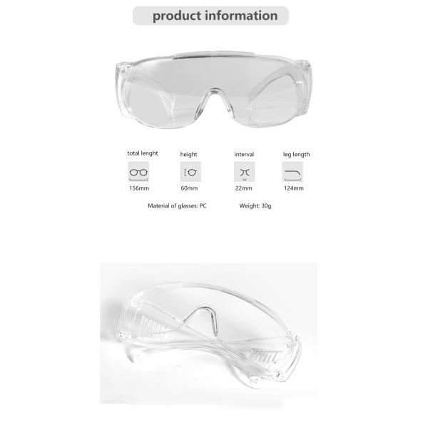 Customized Workshop Anti Fog Safety Goggles Dust Proof For Long Time Wear