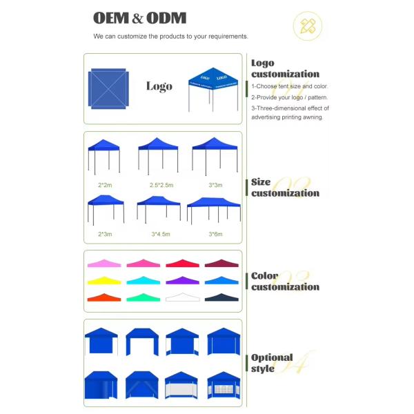 Business Pop Up Tents Full Color Custom 3x6m Advertising Canopy Tent