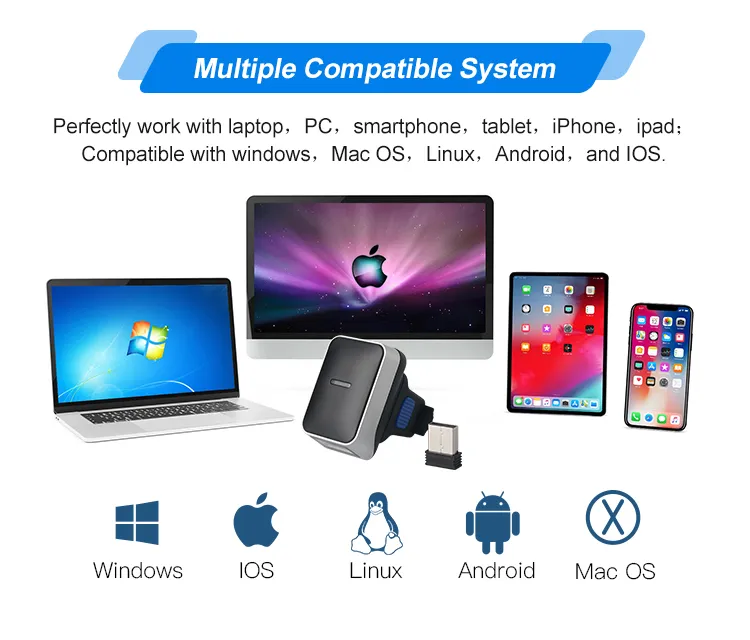 Small Finger Wearable Qr Code Reader 2D Wireless Bluetooth Barcode Scanner