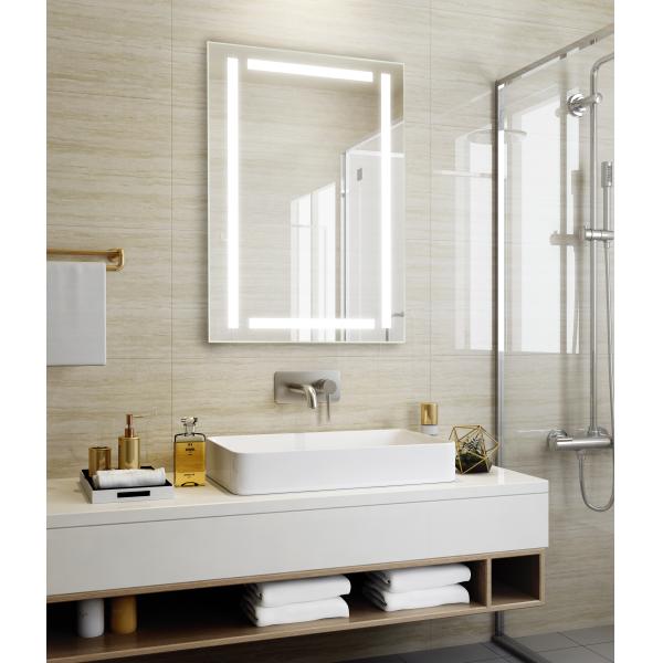 2023 Design Hotel Bathroom Anti-Fog Touch Screen Smart LED Wall Mirror with Bluetooth