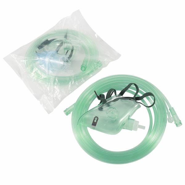 Latex Free O2 Face Mask Breathing Through Oxygen Mask Disposable Catheter 1.8m/2m