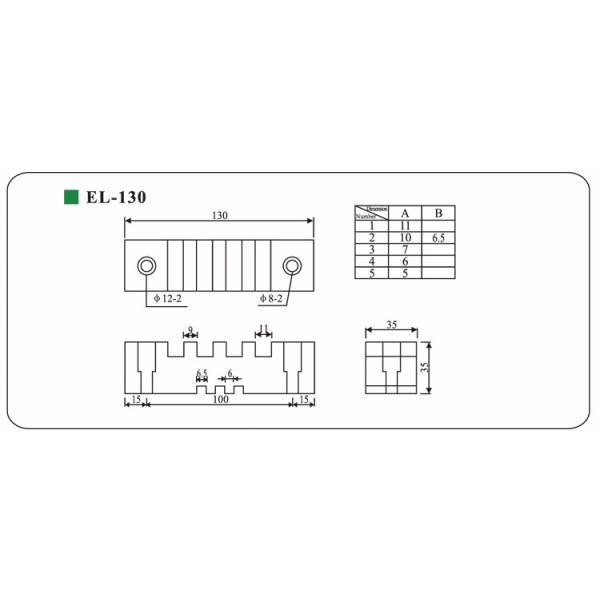 Glass Fibre Busbar Supports Low Voltage Electrical Components EL 130