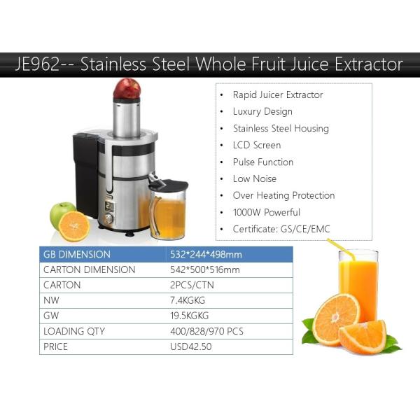 JE962 Stainless Steel High Power LCD Screen Juice Extractor