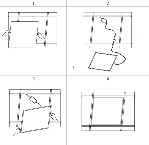 Waterproof LED Panel Ceiling Lights , Ceiling Mounted Led Panel Light 80LM / W