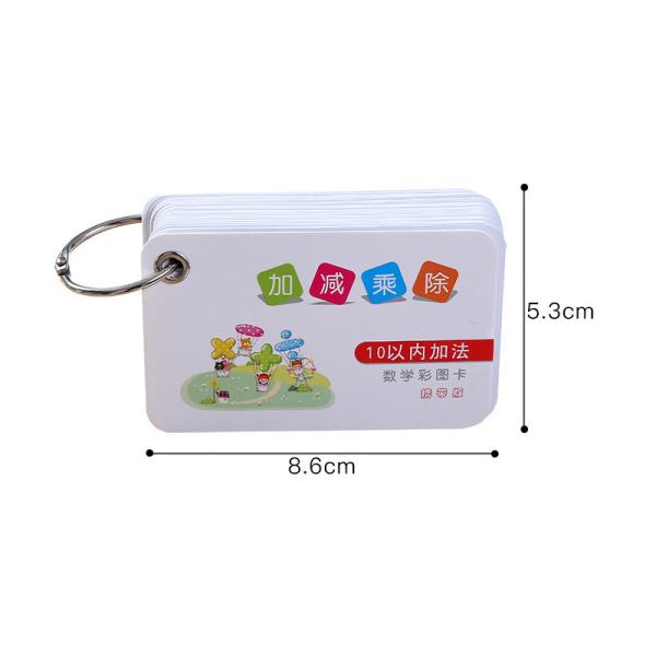 Picture English Words Flash Cards Toddlers Babies Learning Matte Varnishing