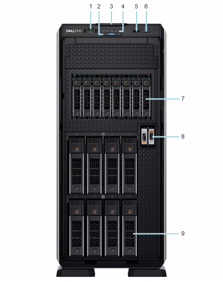 SSDs PCIe Gen4 Dell Server Power Edge T550 5U Tower Scalable