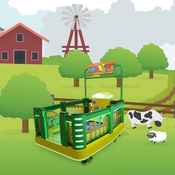 Trample Board Children Game Machine / Indoor Coin Operated Funny Kiddie Step On Screen Game Machine