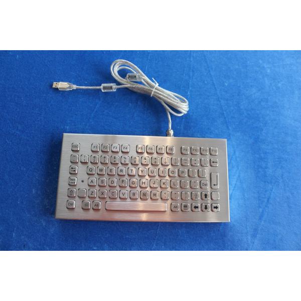 IP65 Anti Vandal Rugged Stainless Steel Keyboard Desktop With Long Stroke Key Travel