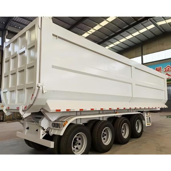 3-Axle U Shape Hydraulic Grain Camions-Remorques High Quality steel Rear Dump truck Semi Tipping Trailer Made In China