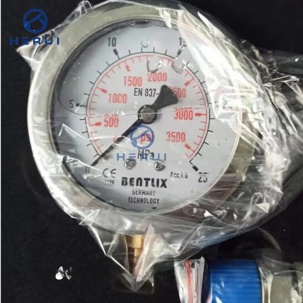 Hydraulic Pressure Test Kit 3 Gauges for Excavators Pressure Gauge Diagnostic Tools