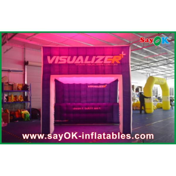 Inflatable Family Tent Nightclub Costomized Led Inflatable Cube Tent For Exhibition With Groove