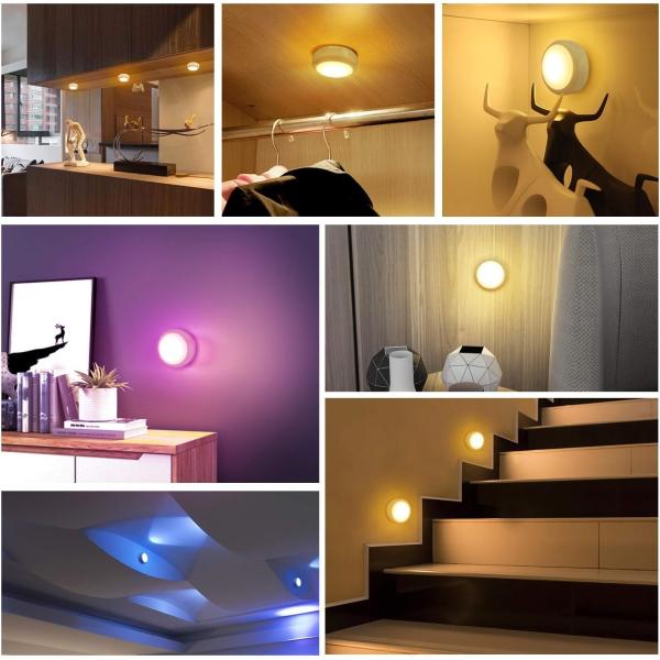 3 Inches Round LED Puck Lights 40 Lumens With Timer No Motion Sensor