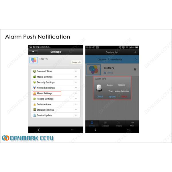 Indoor wifi direct connection hd security camera with RF433 alarm sensors