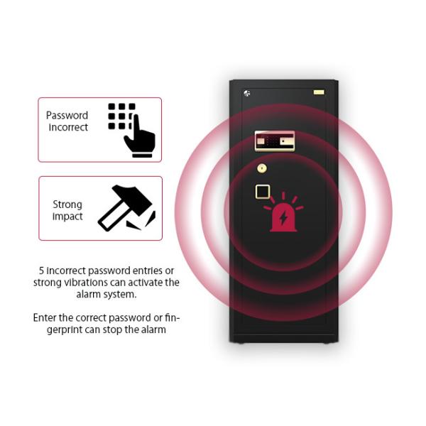 H1580mm Jewelry Safe Box For Sale With 7 Open Ways Smart Luxury Watch Winder Safe