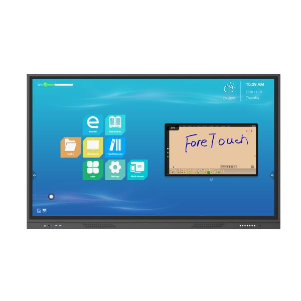 Led interactive Panel for School Dual system All in one PC 86" Touch Screen monitor For Classroom