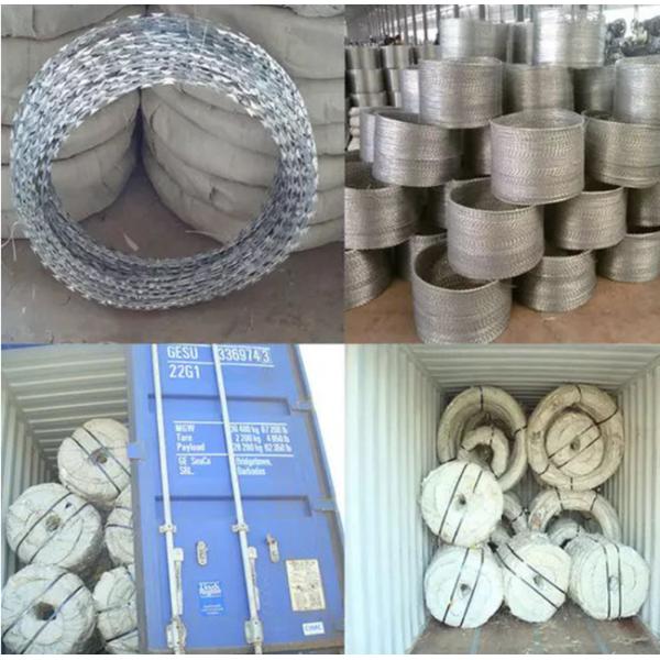 50cm Cross Razor Barbed Wire Military Security Hot Dipped Galvanized