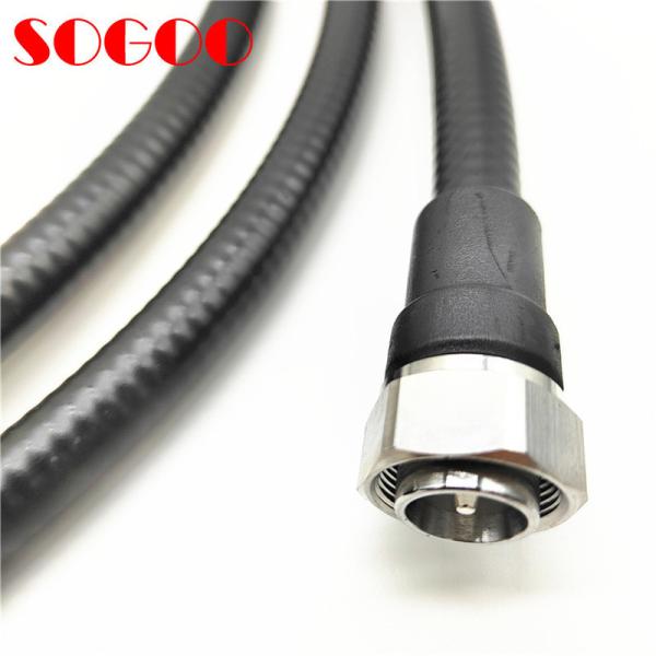 50 OHM RF Jumper Cable Mini Din Male 4.3-10 / 4.3-10 For 1/2 Super Flex Cable